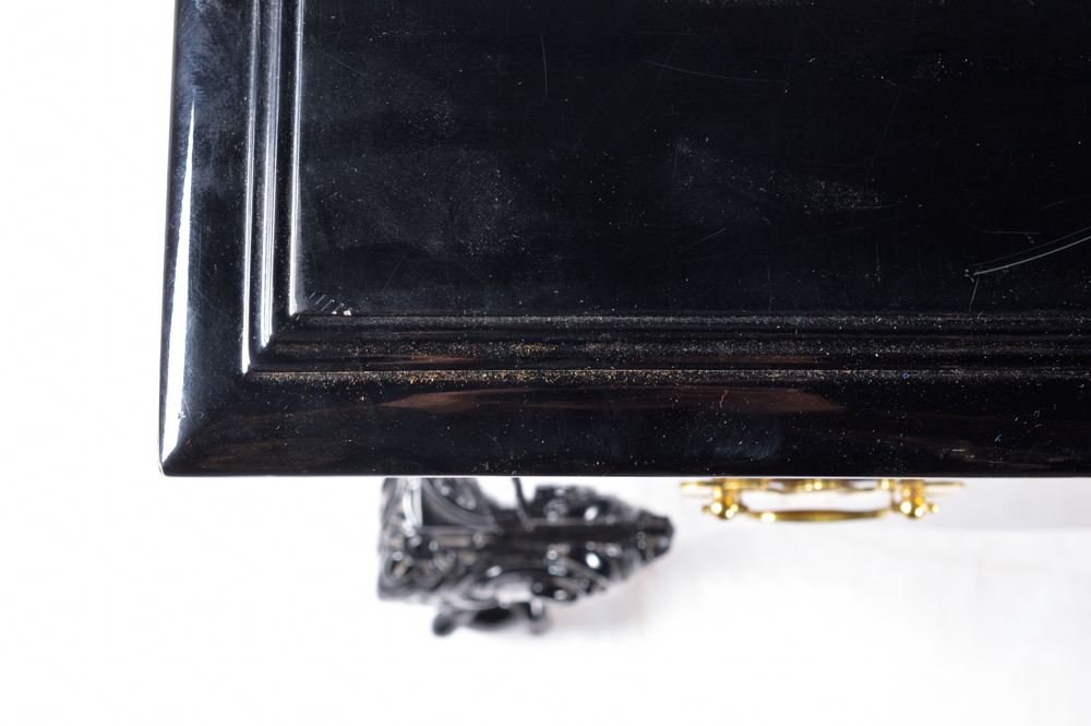Chippendale Style Desk in a Black Lacquer Finish