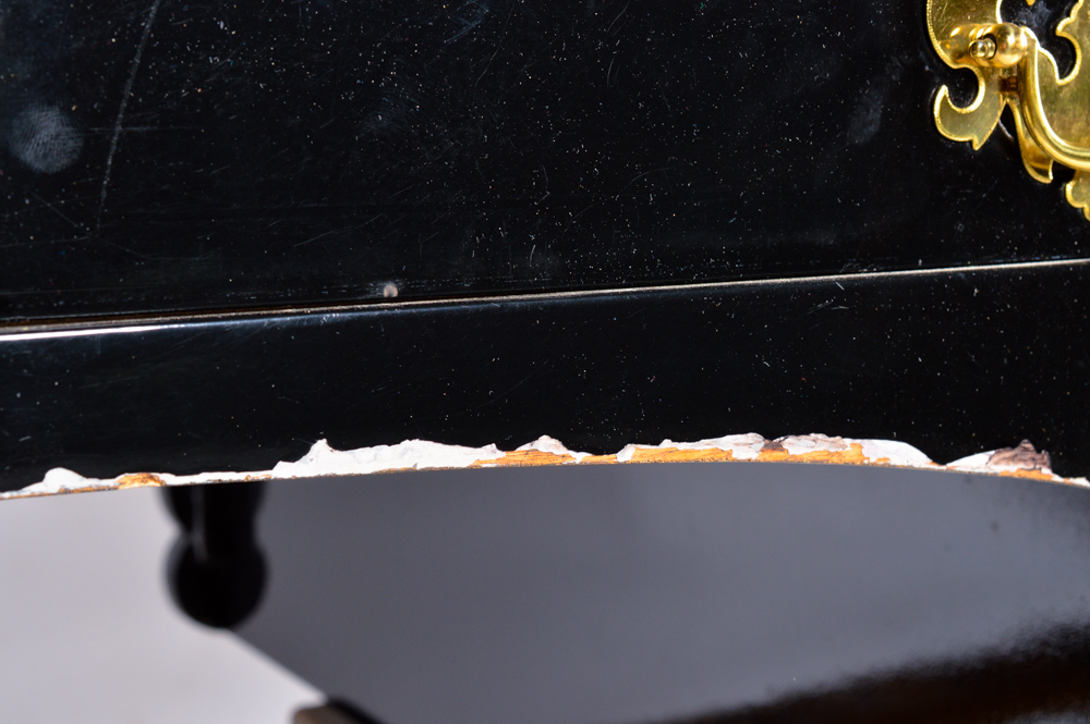 Chippendale Style Desk in a Black Lacquer Finish