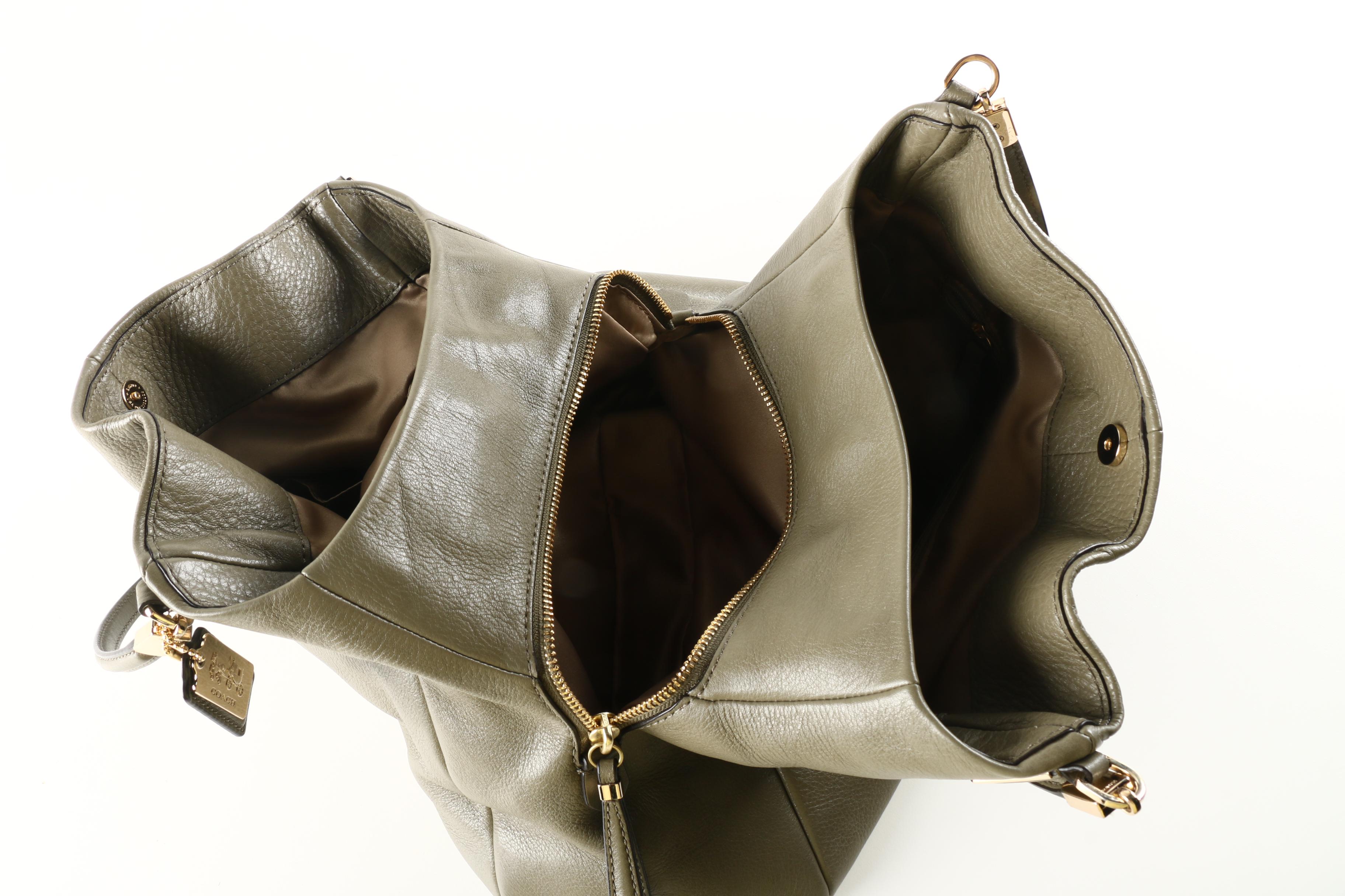 Coach Madison Olive Green Phoebe Shoulder Bag