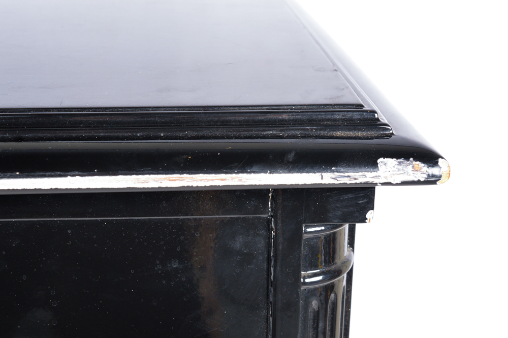 Chippendale Style Desk in a Black Lacquer Finish