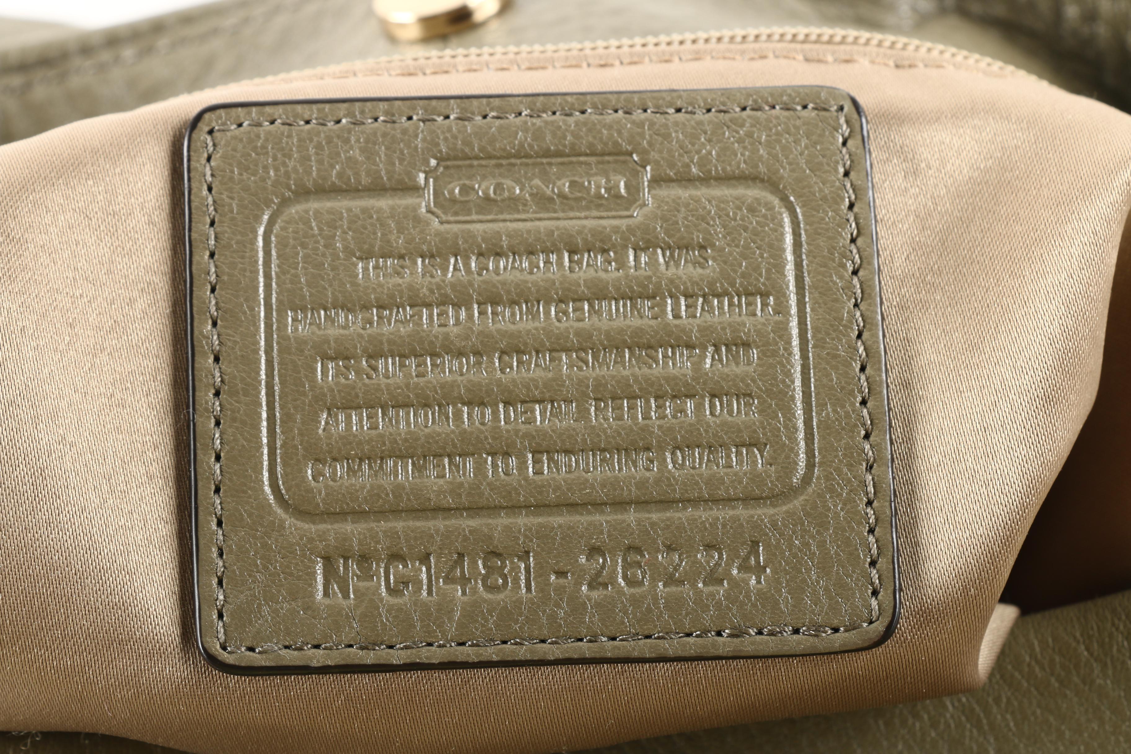 Coach Madison Olive Green Phoebe Shoulder Bag