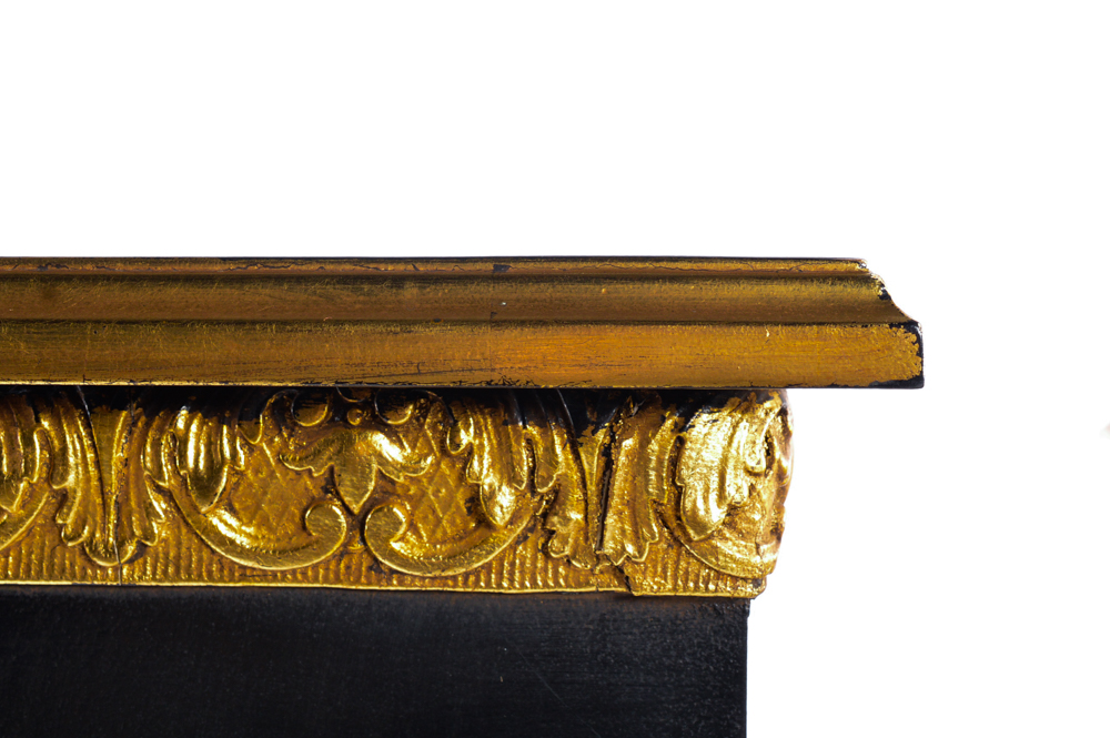 Ornate Black and Gold Tone Pedestals