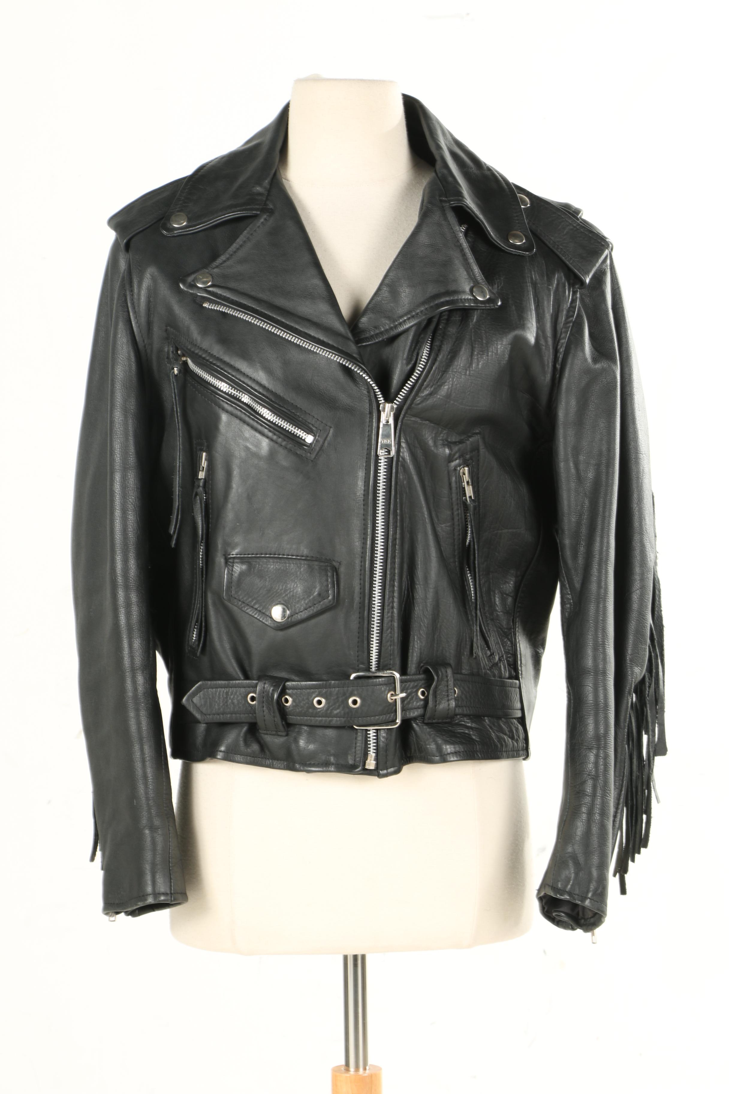 Women's Gino Leathers Fringe Leather Jacket
