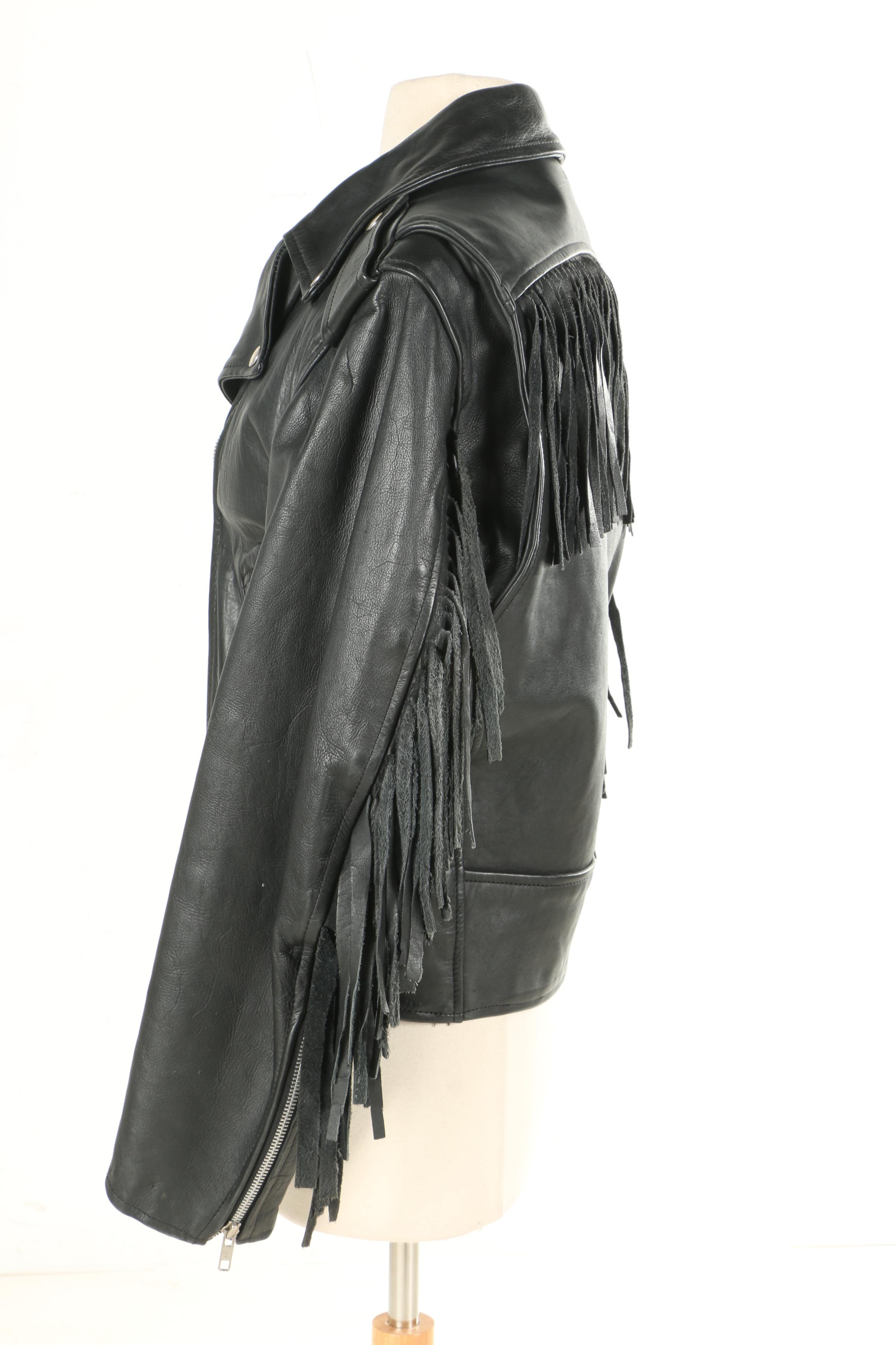 Women's Gino Leathers Fringe Leather Jacket