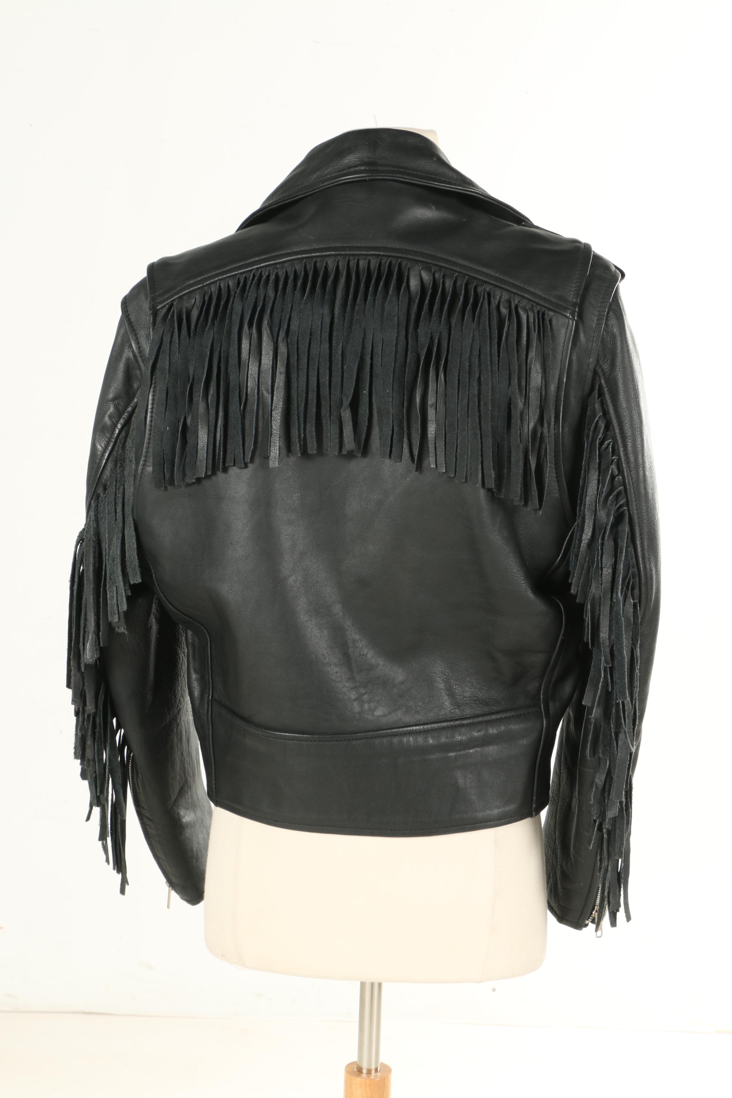Women's Gino Leathers Fringe Leather Jacket