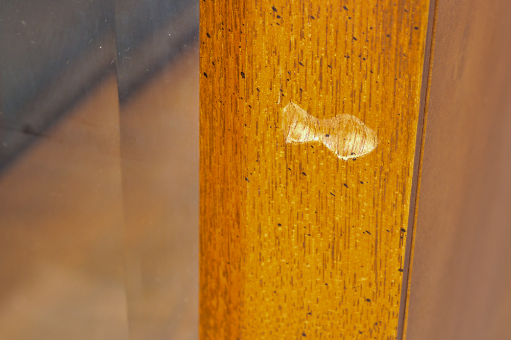 Vintage Glazed-Door Curio Display Cabinet