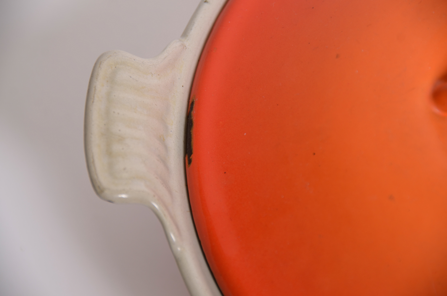 Vintage Le Creuset Orange #22 Round Dutch Oven