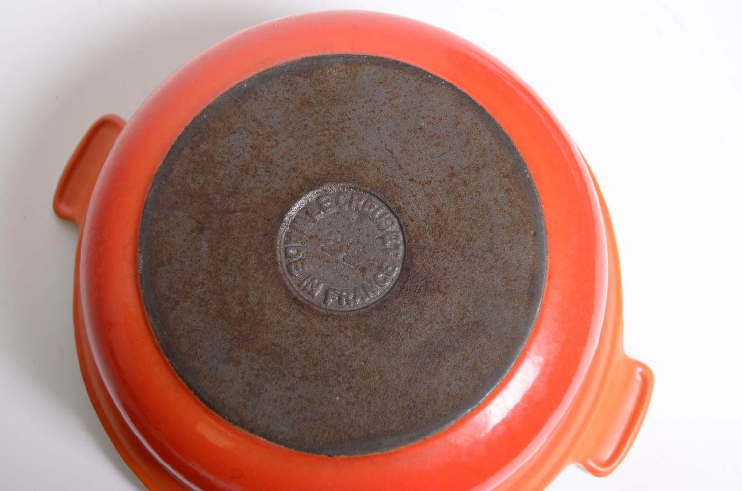 Vintage Le Creuset Orange #22 Round Dutch Oven