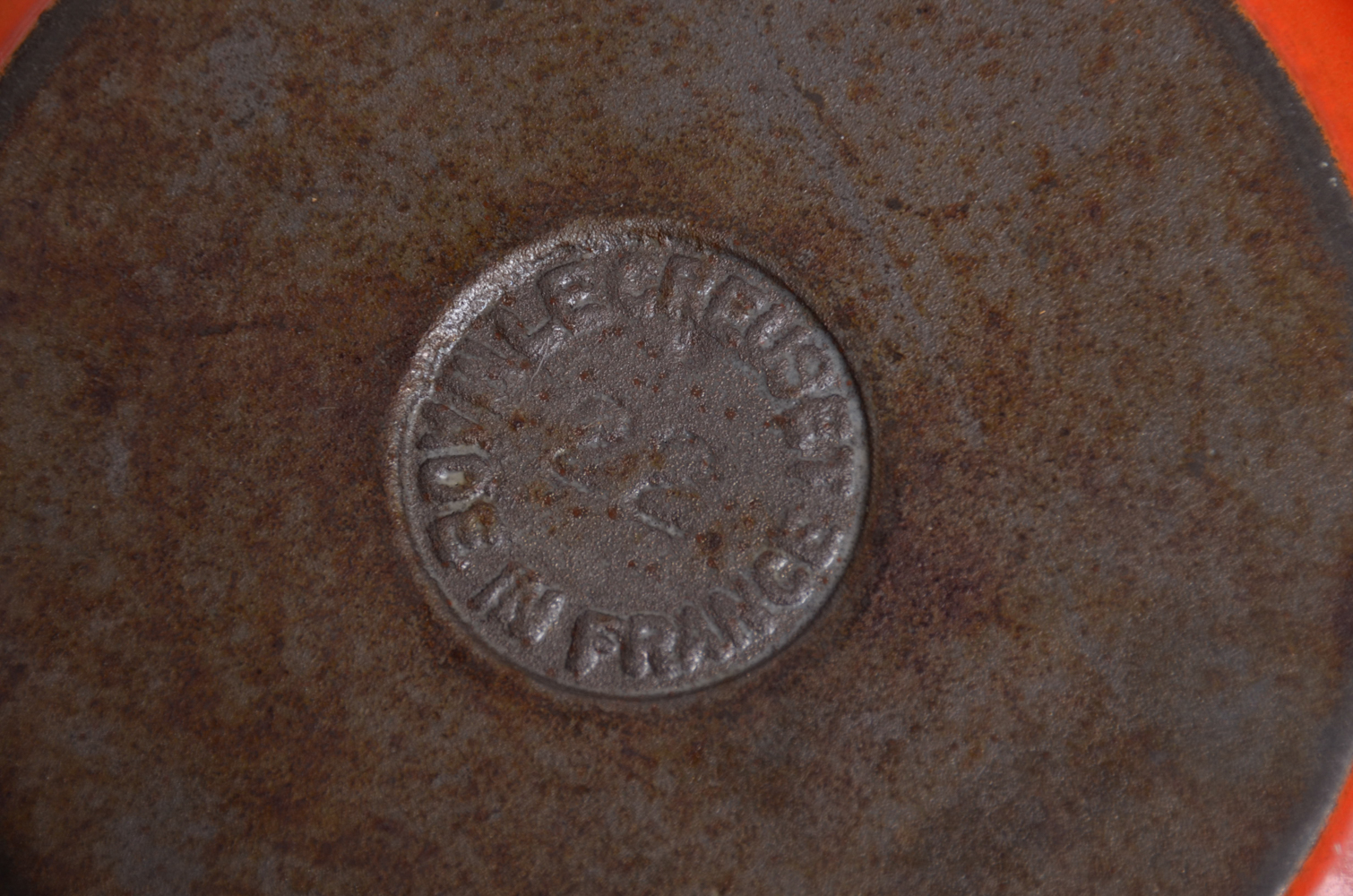 Vintage Le Creuset Orange #22 Round Dutch Oven