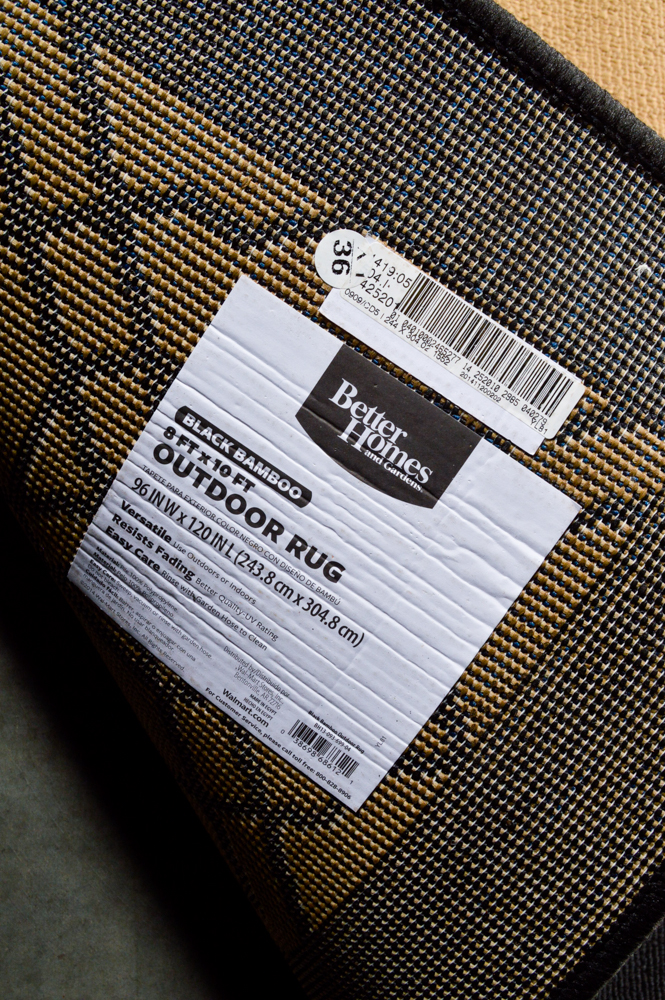 Better Homes and Gardens Black Bamboo Outdoor Rug