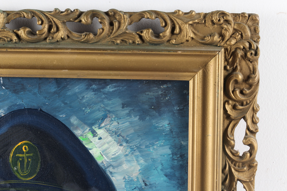 W. Dawson Sea Captain Portrait Oil Painting on Canvas