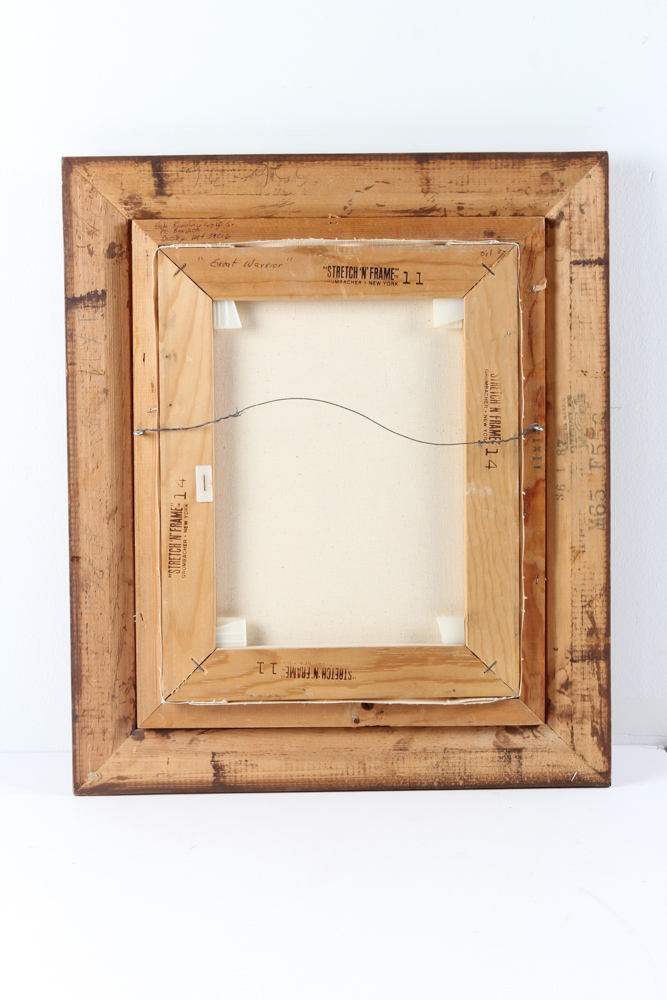 Gale Running Wolf Sr. Acrylic Painting on Canvas "Great Warrior"