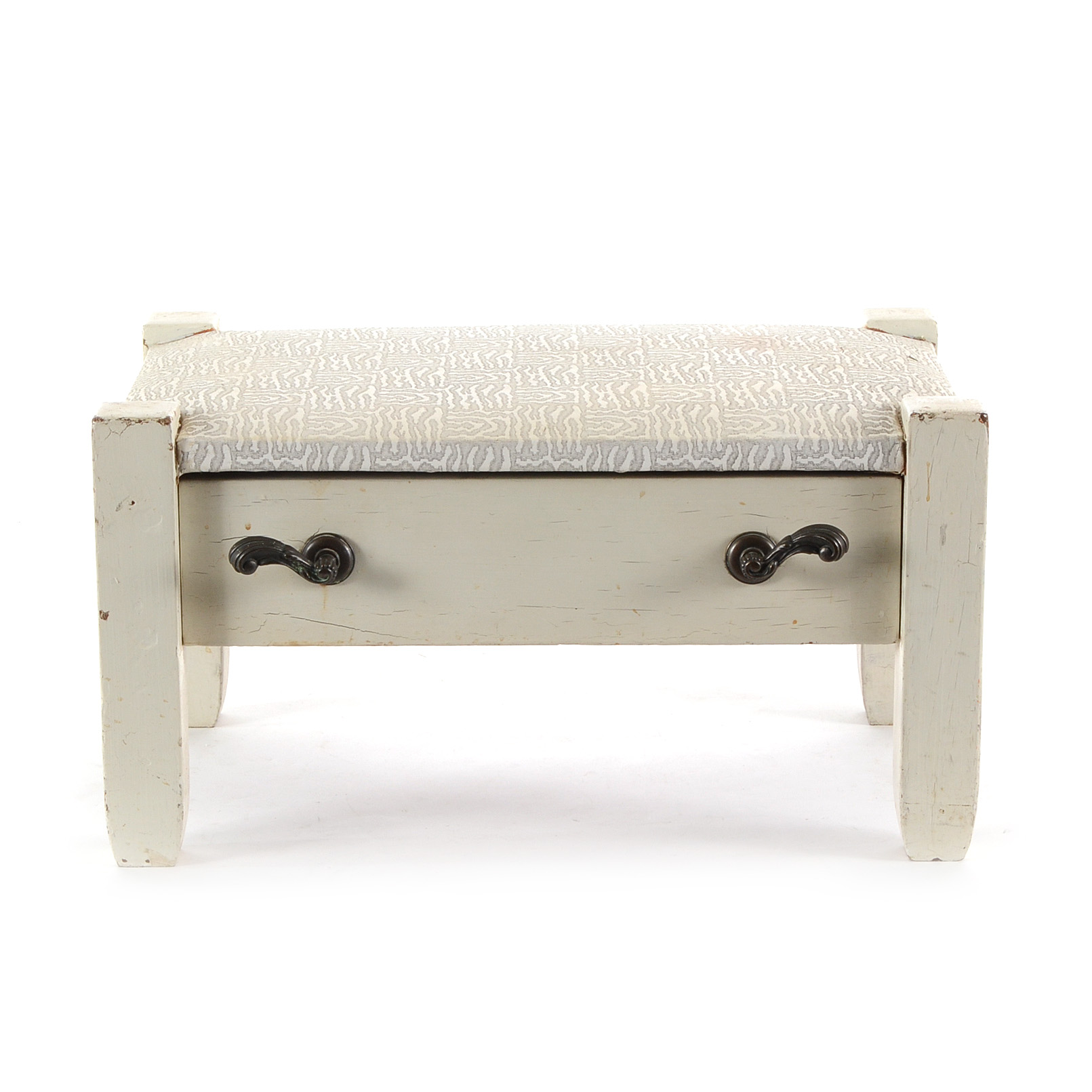 Vintage Footstool with Drawer