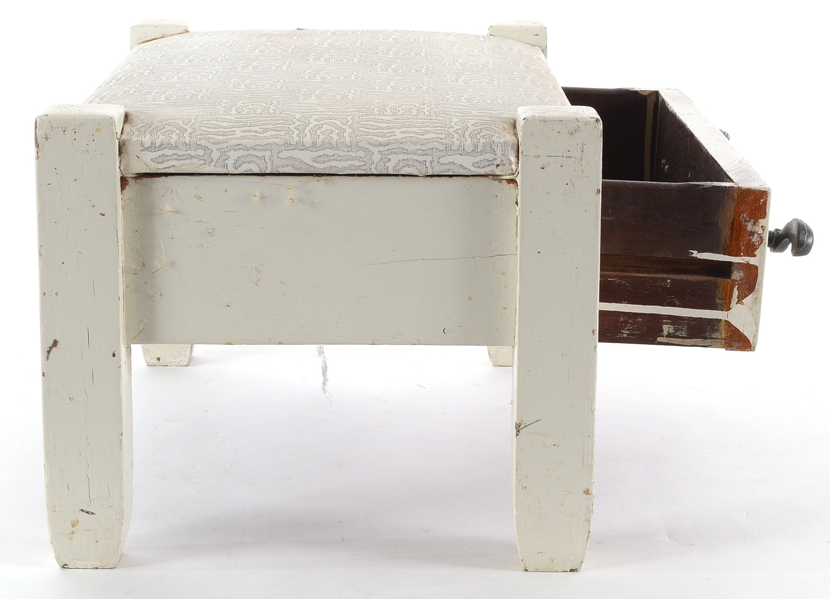 Vintage Footstool with Drawer