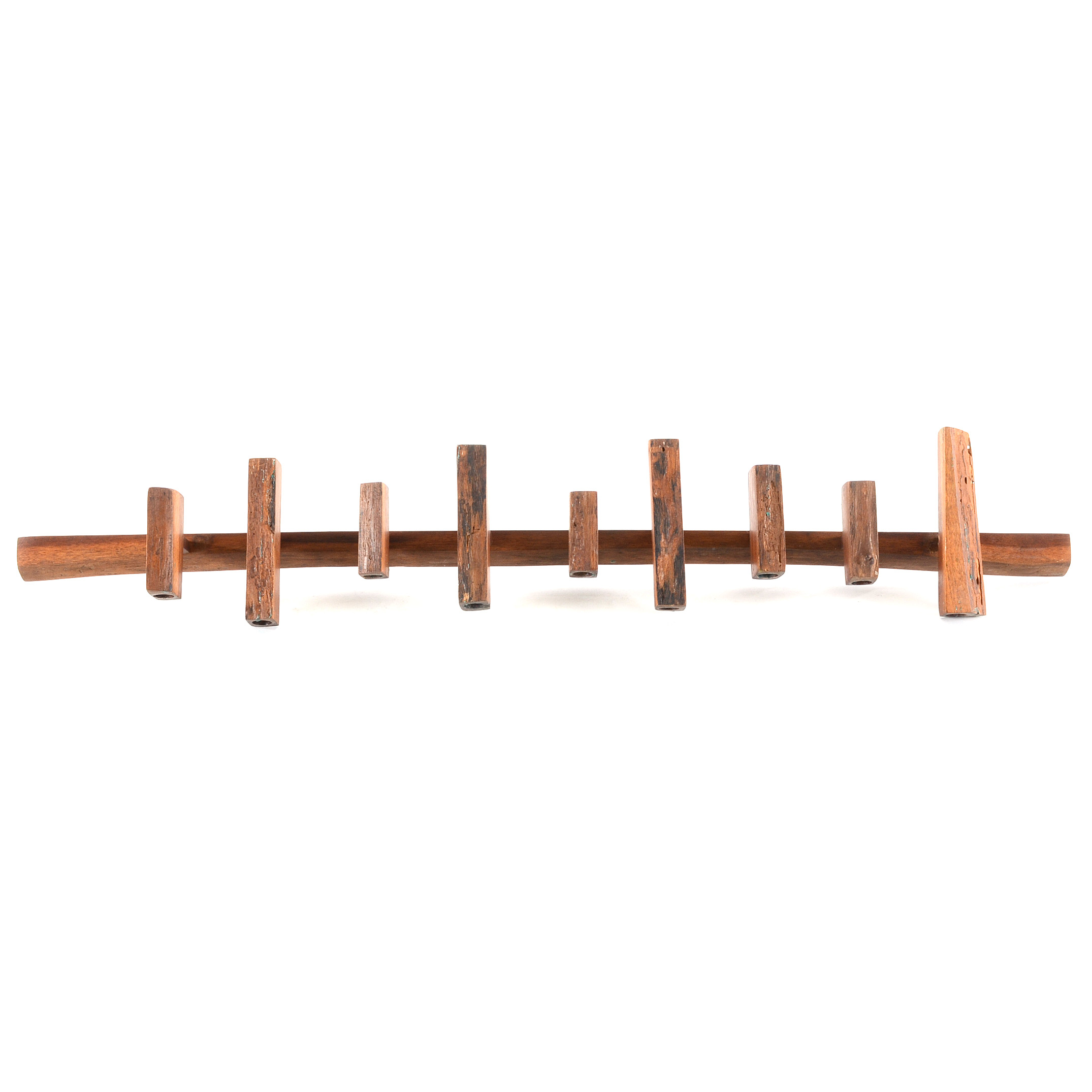 Walnut Nine Candle Wall Sconce