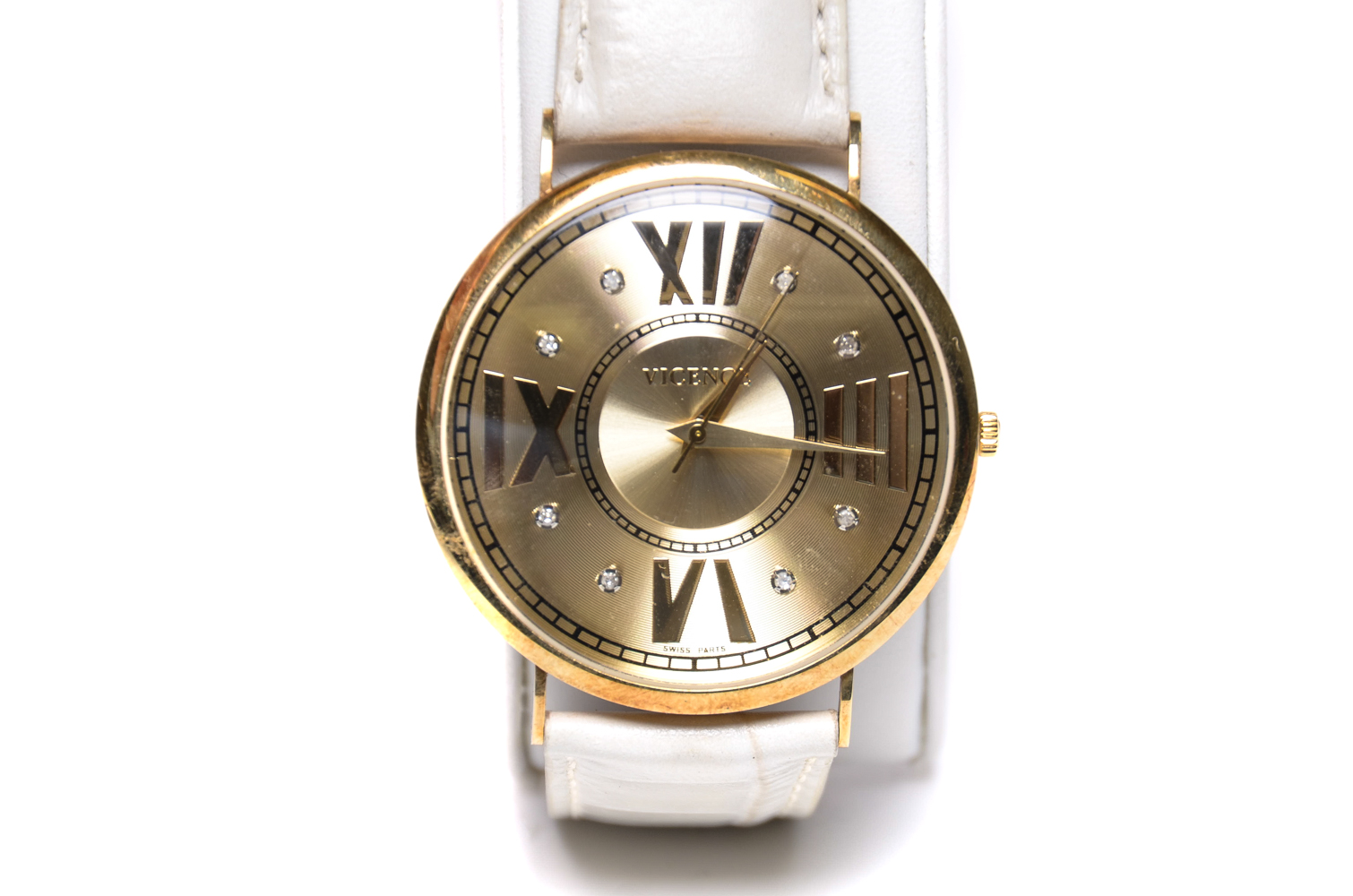 Vicence 14K Gold and Diamond Women's Watch