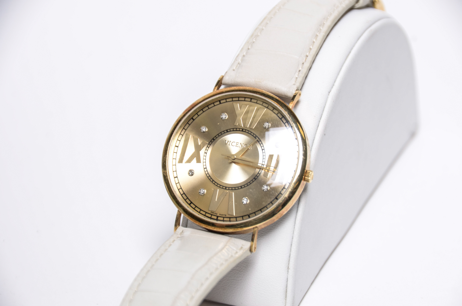 Vicence 14K Gold and Diamond Women's Watch