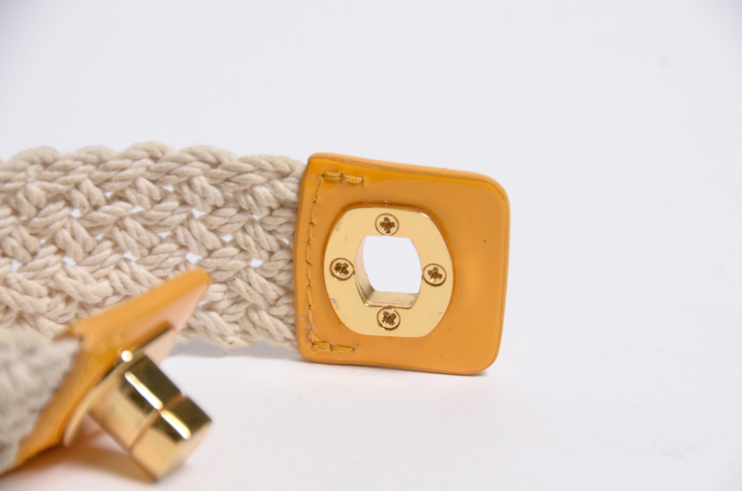 Tory Burch Woven Turnlock Cuff Bracelet