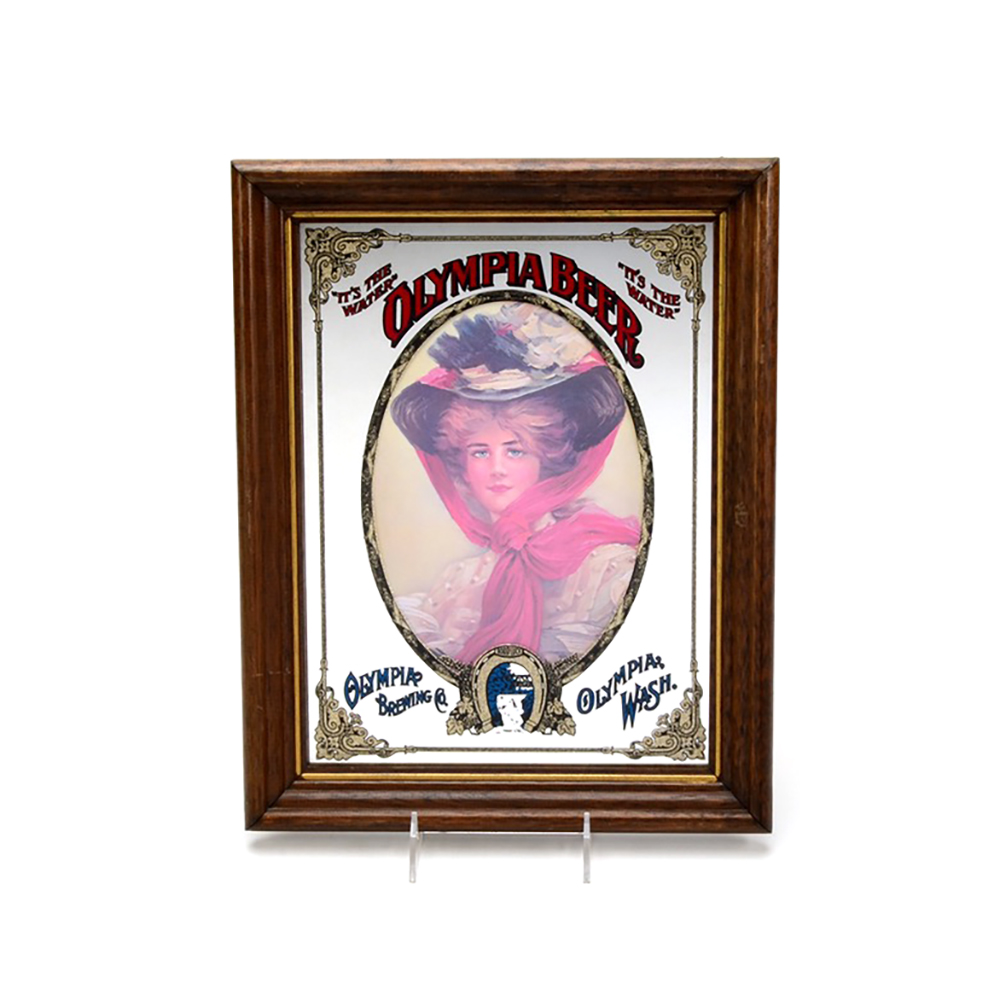 Olympian Beer Framed Mirrored  Bar Sign