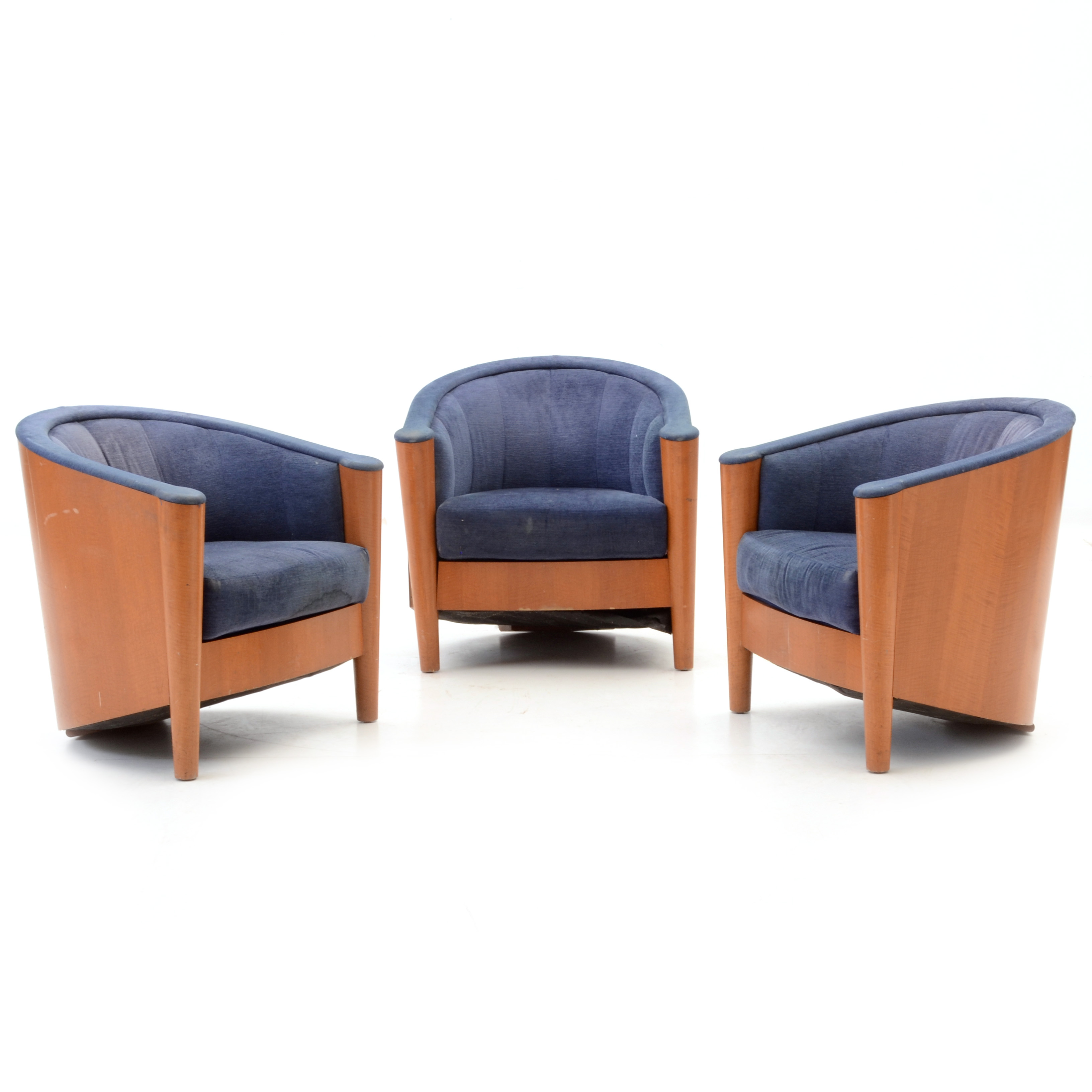 Mid Century Modern Upholstered Tub Chairs