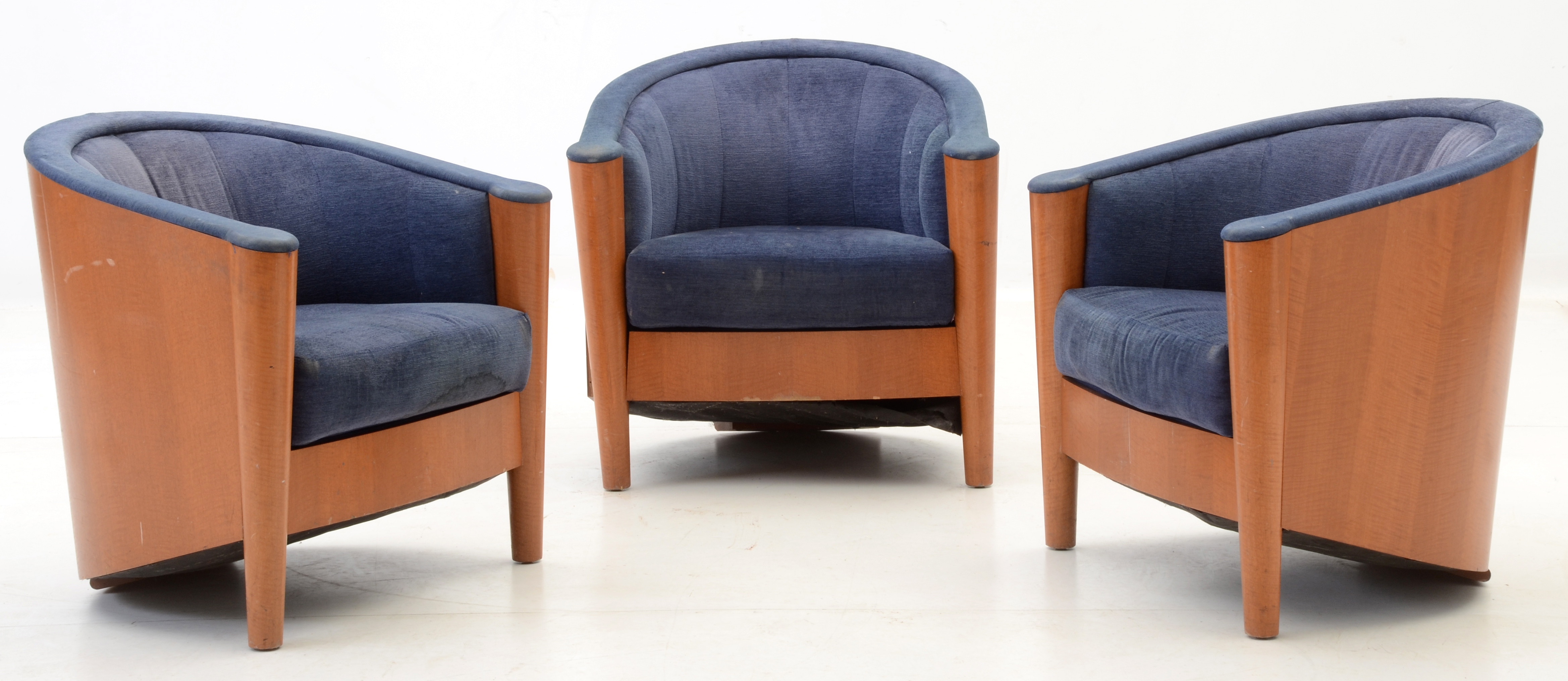 Mid Century Modern Upholstered Tub Chairs