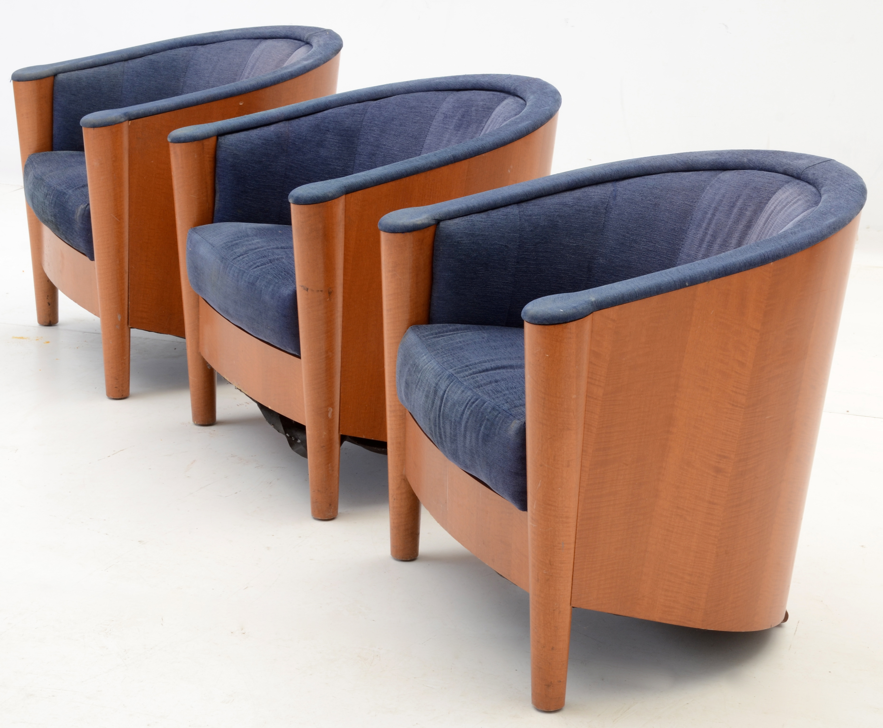 Mid Century Modern Upholstered Tub Chairs