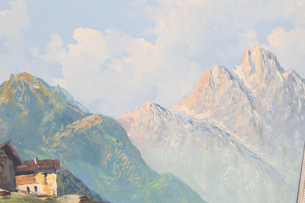 Original Moretti Signed Oil on Canvas Landscape Painting