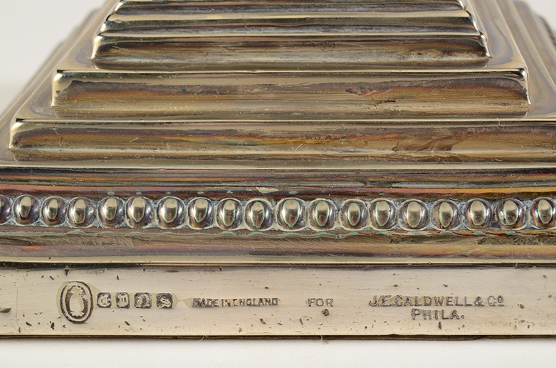 Pair of Ellis-Barker Silver Co. Silver Plated Candlesticks