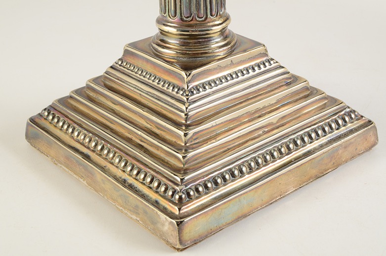 Pair of Ellis-Barker Silver Co. Silver Plated Candlesticks