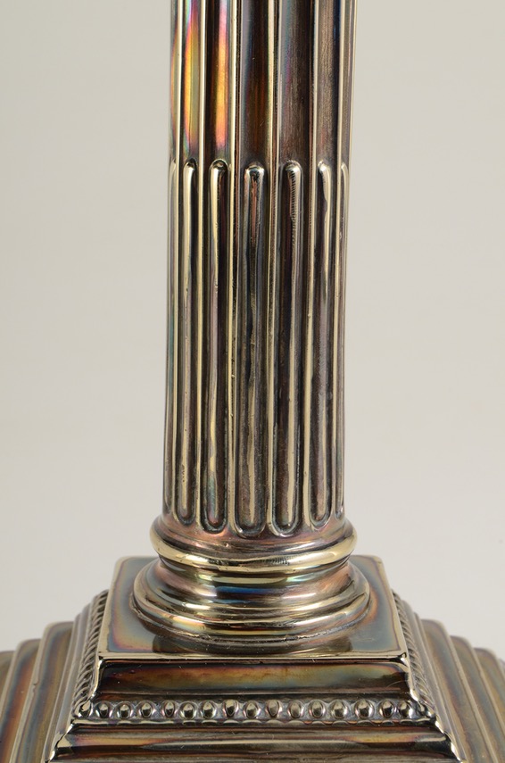 Pair of Ellis-Barker Silver Co. Silver Plated Candlesticks