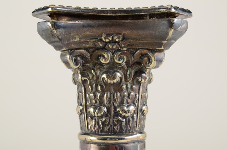 Pair of Ellis-Barker Silver Co. Silver Plated Candlesticks