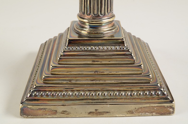 Pair of Ellis-Barker Silver Co. Silver Plated Candlesticks