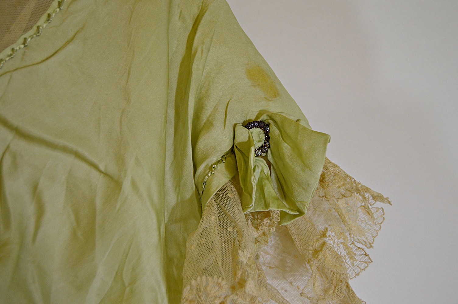 Edwardian Era Green Silk Tea Dress