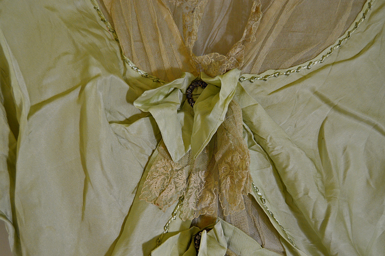 Edwardian Era Green Silk Tea Dress