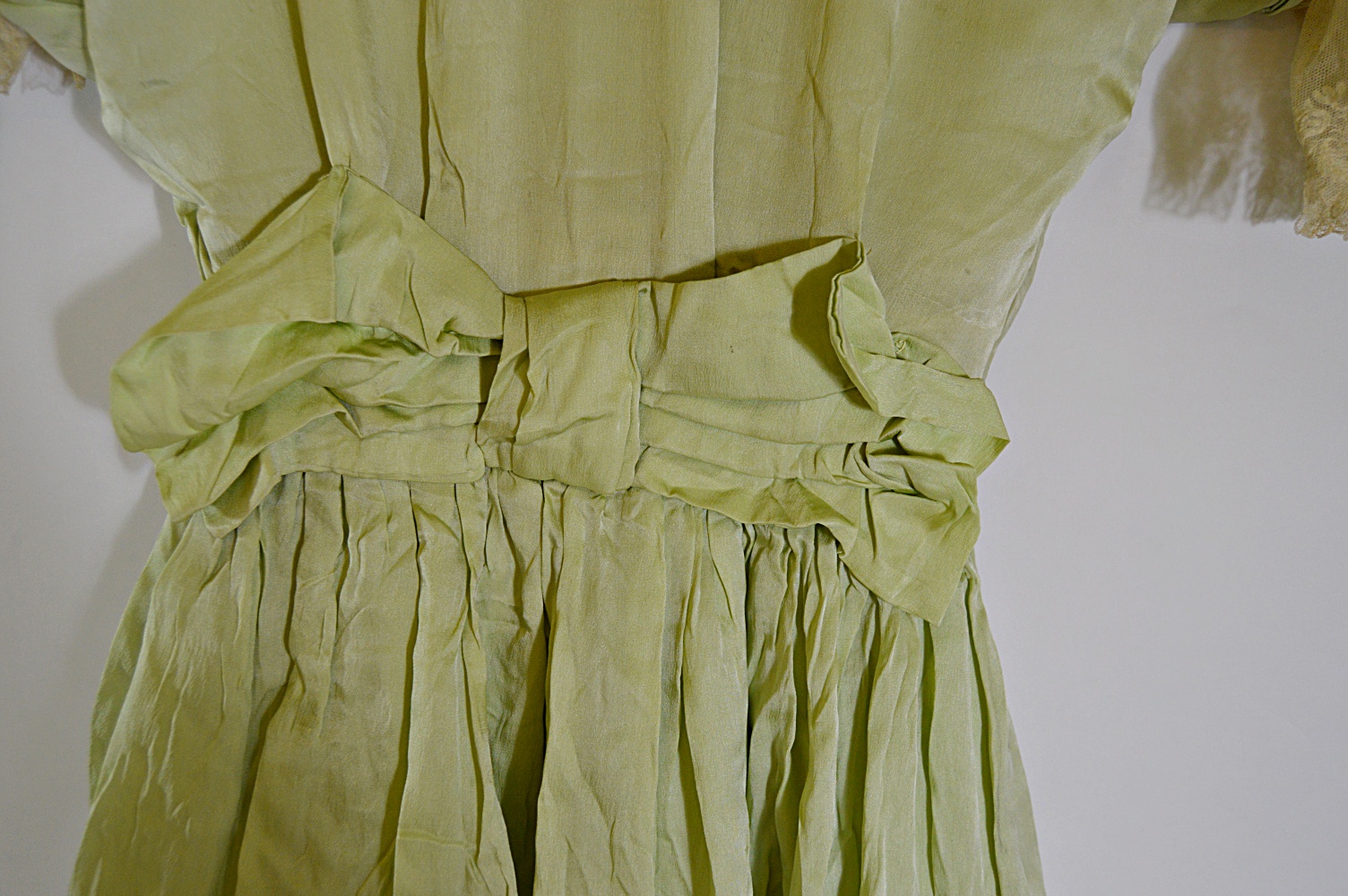 Edwardian Era Green Silk Tea Dress