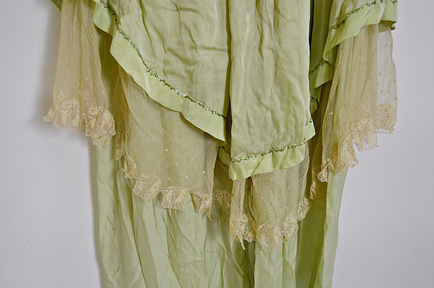 Edwardian Era Green Silk Tea Dress