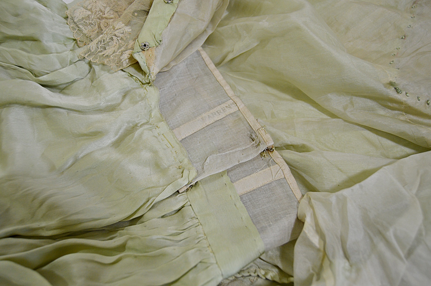 Edwardian Era Green Silk Tea Dress