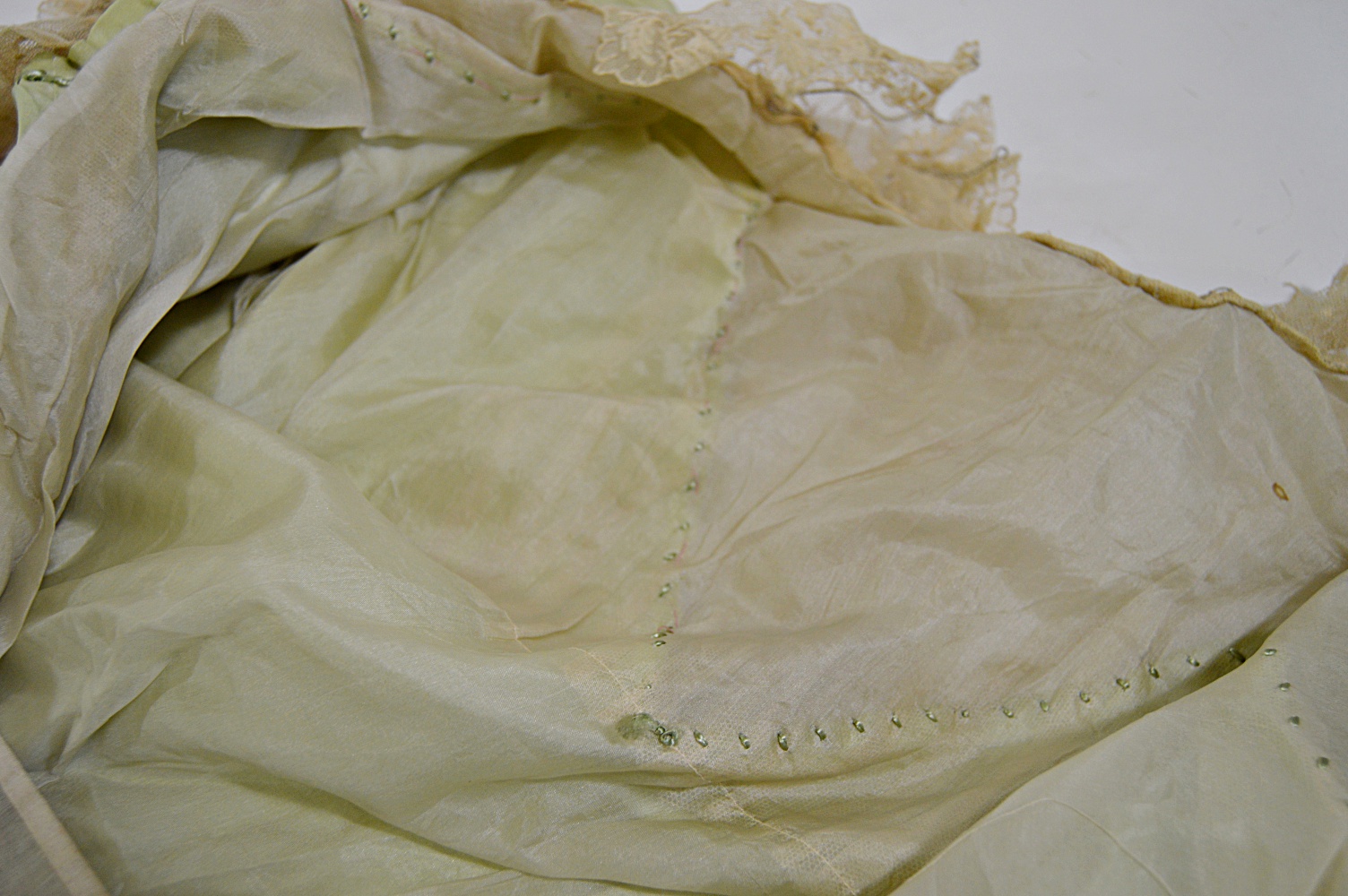 Edwardian Era Green Silk Tea Dress