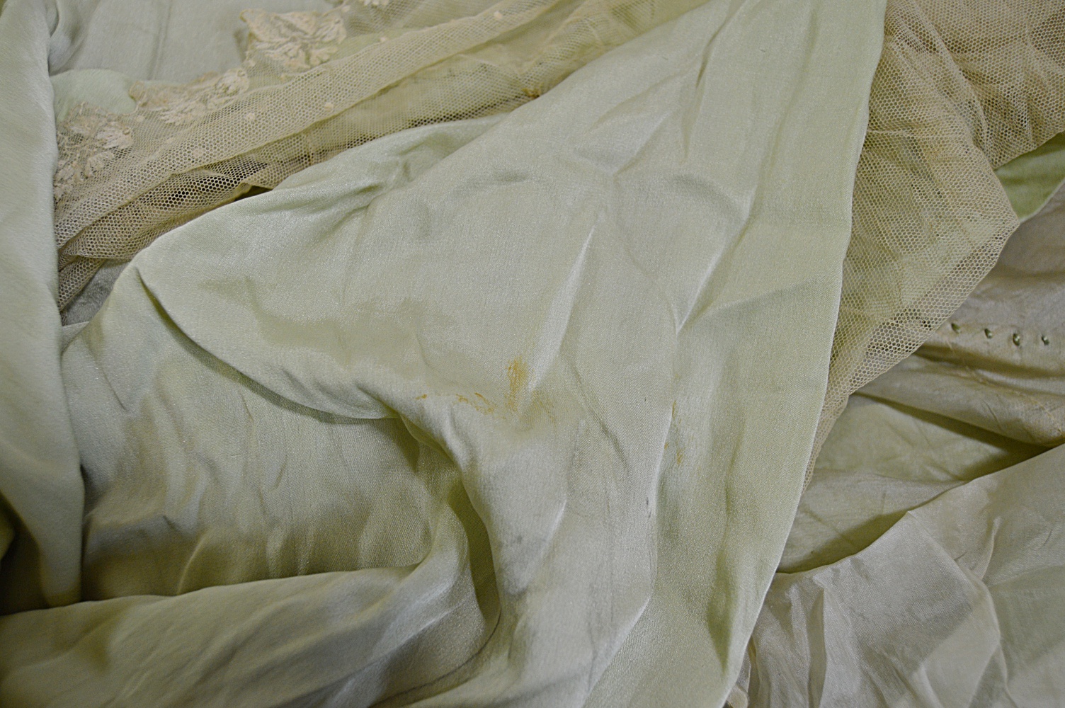 Edwardian Era Green Silk Tea Dress