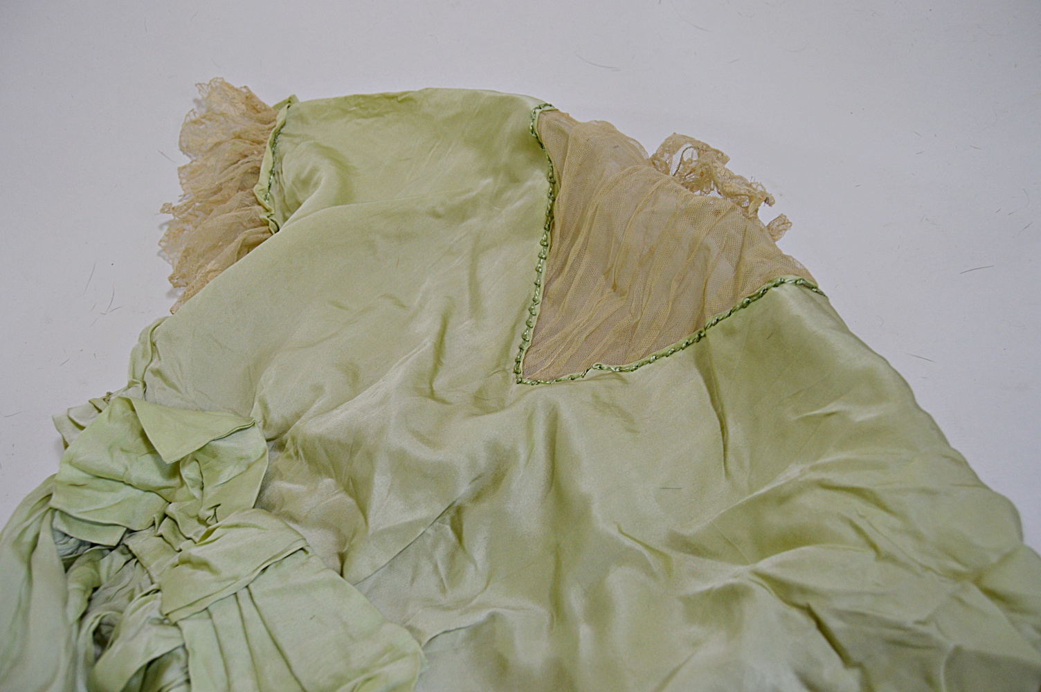 Edwardian Era Green Silk Tea Dress