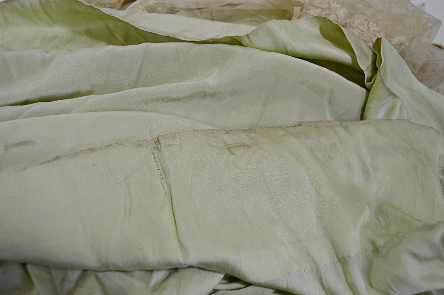 Edwardian Era Green Silk Tea Dress