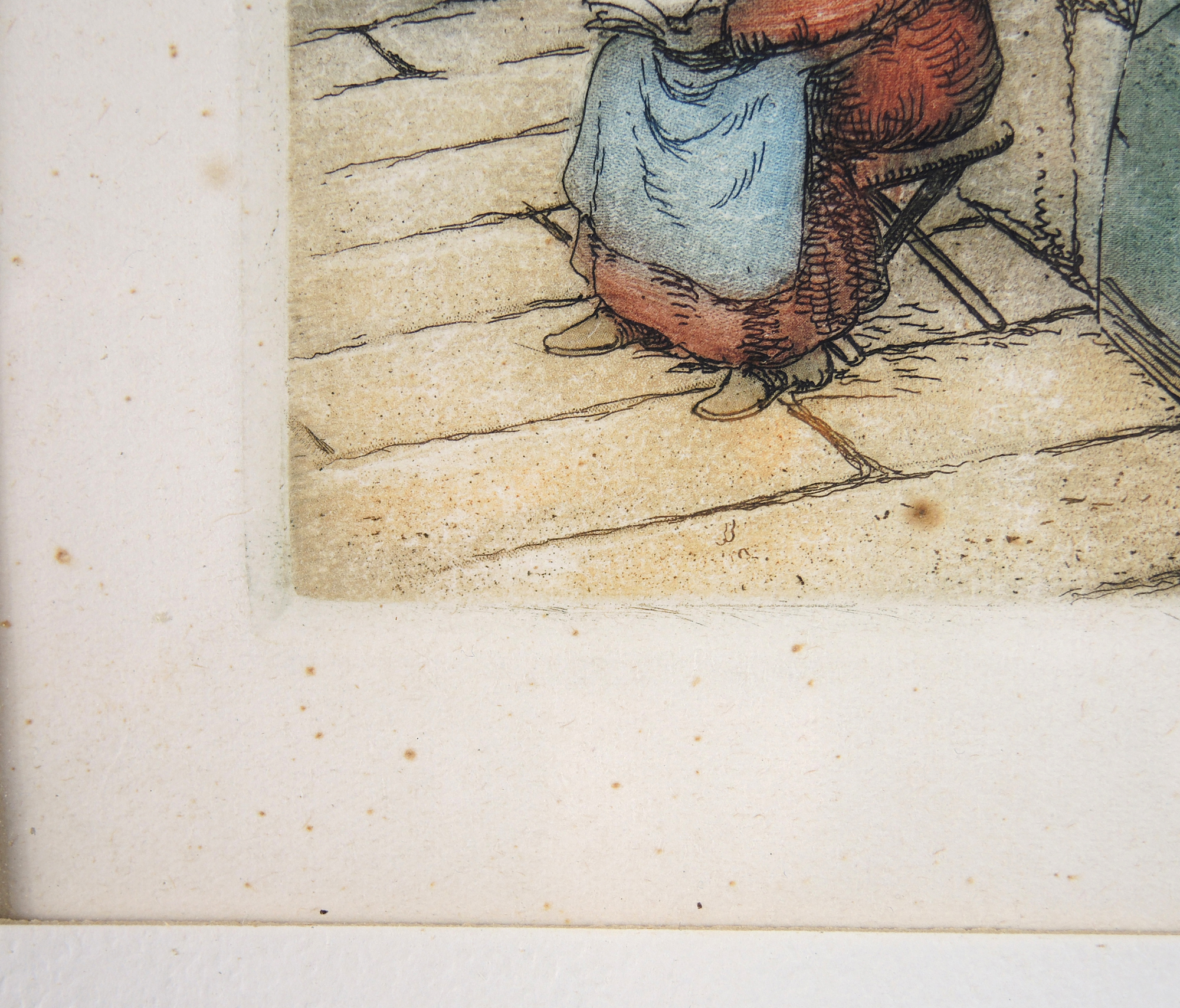 Victor Valery Etching "Along the Quay"