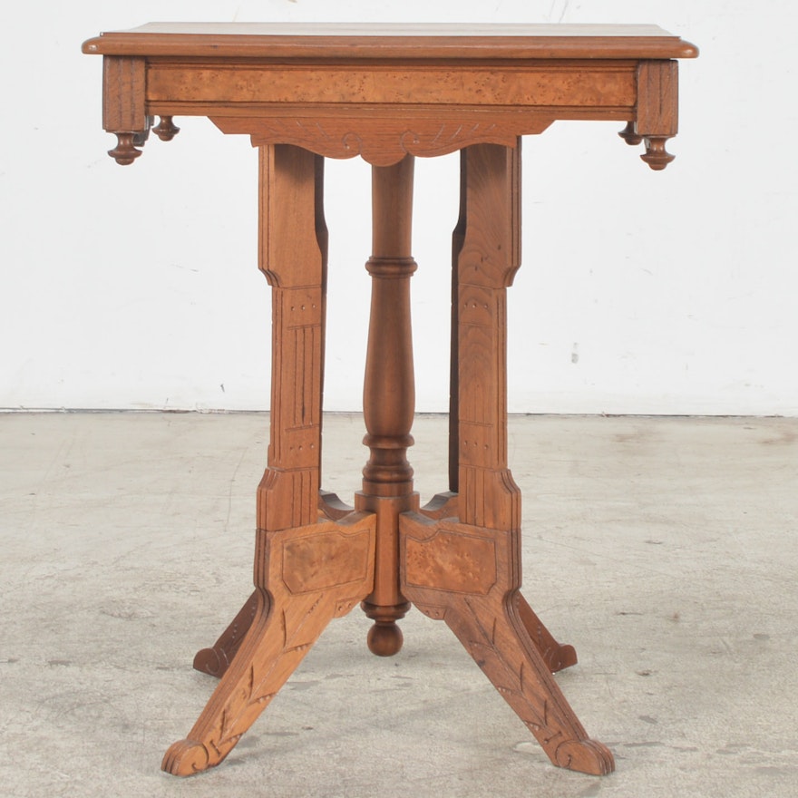Antique Eastlake Oak Parlor Table