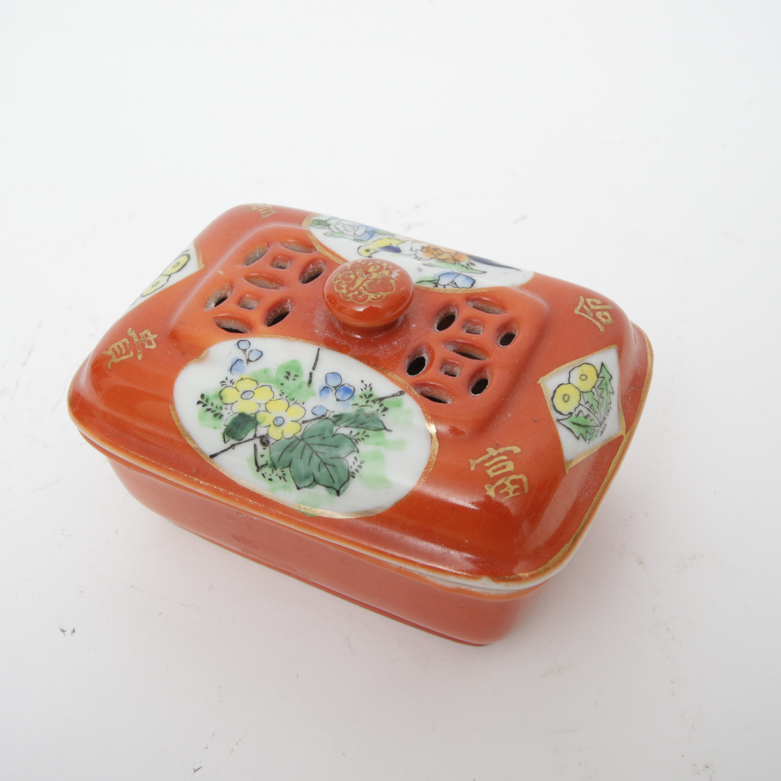 Hand Painted Asian Porcelain Decor