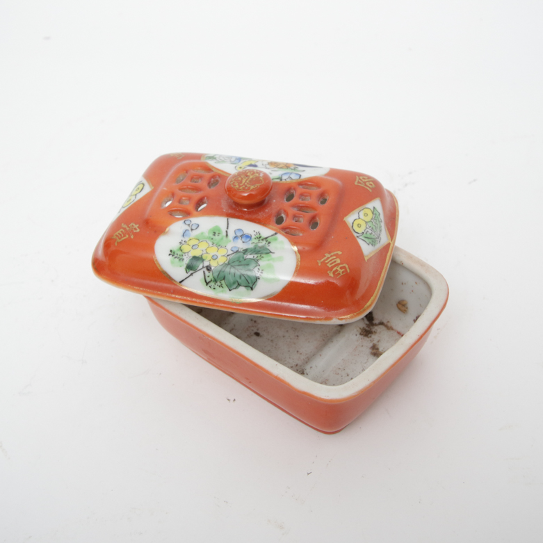 Hand Painted Asian Porcelain Decor