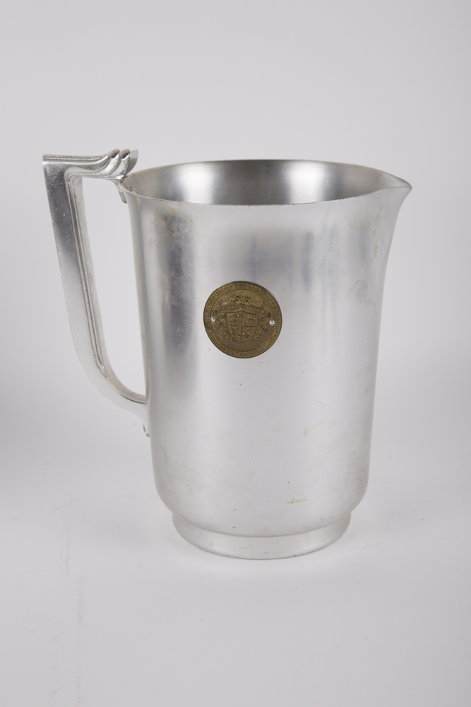 Assorted Pitchers and Trays including Vintage Thermos Vacuum Jug