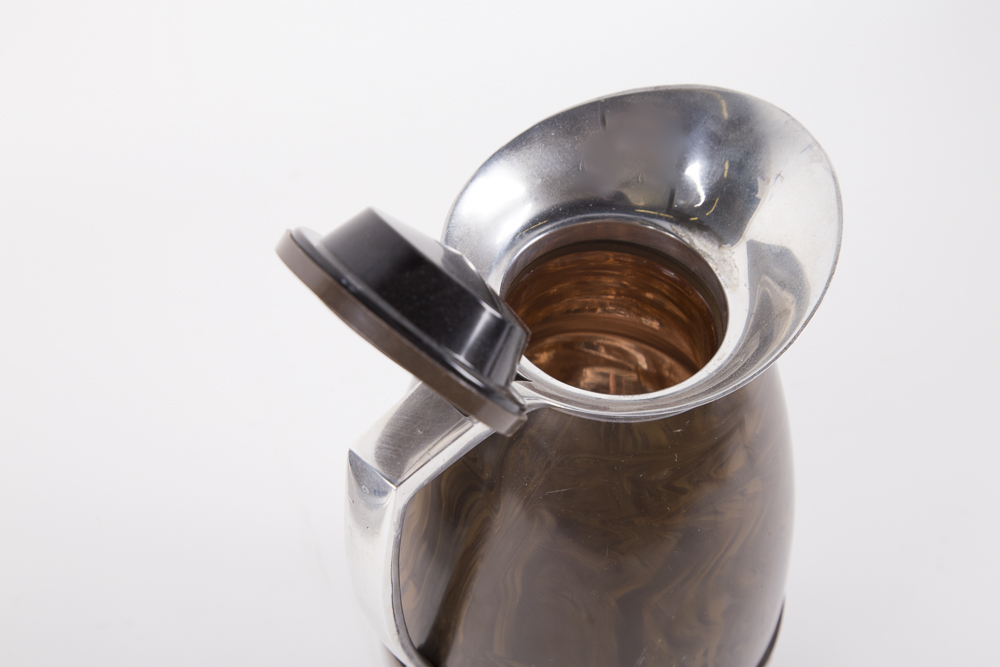 Assorted Pitchers and Trays including Vintage Thermos Vacuum Jug