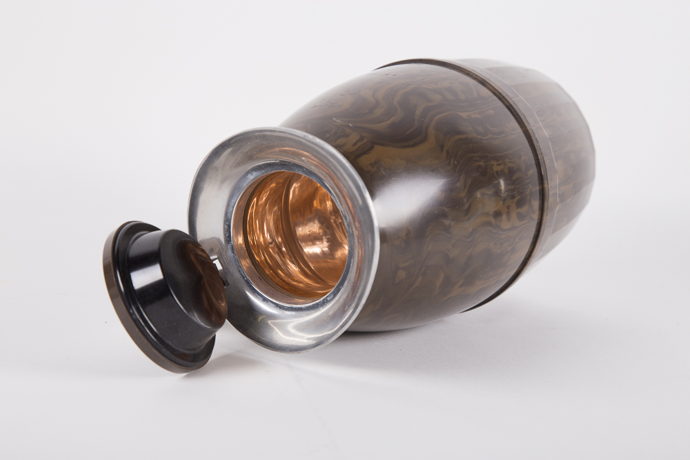 Assorted Pitchers and Trays including Vintage Thermos Vacuum Jug