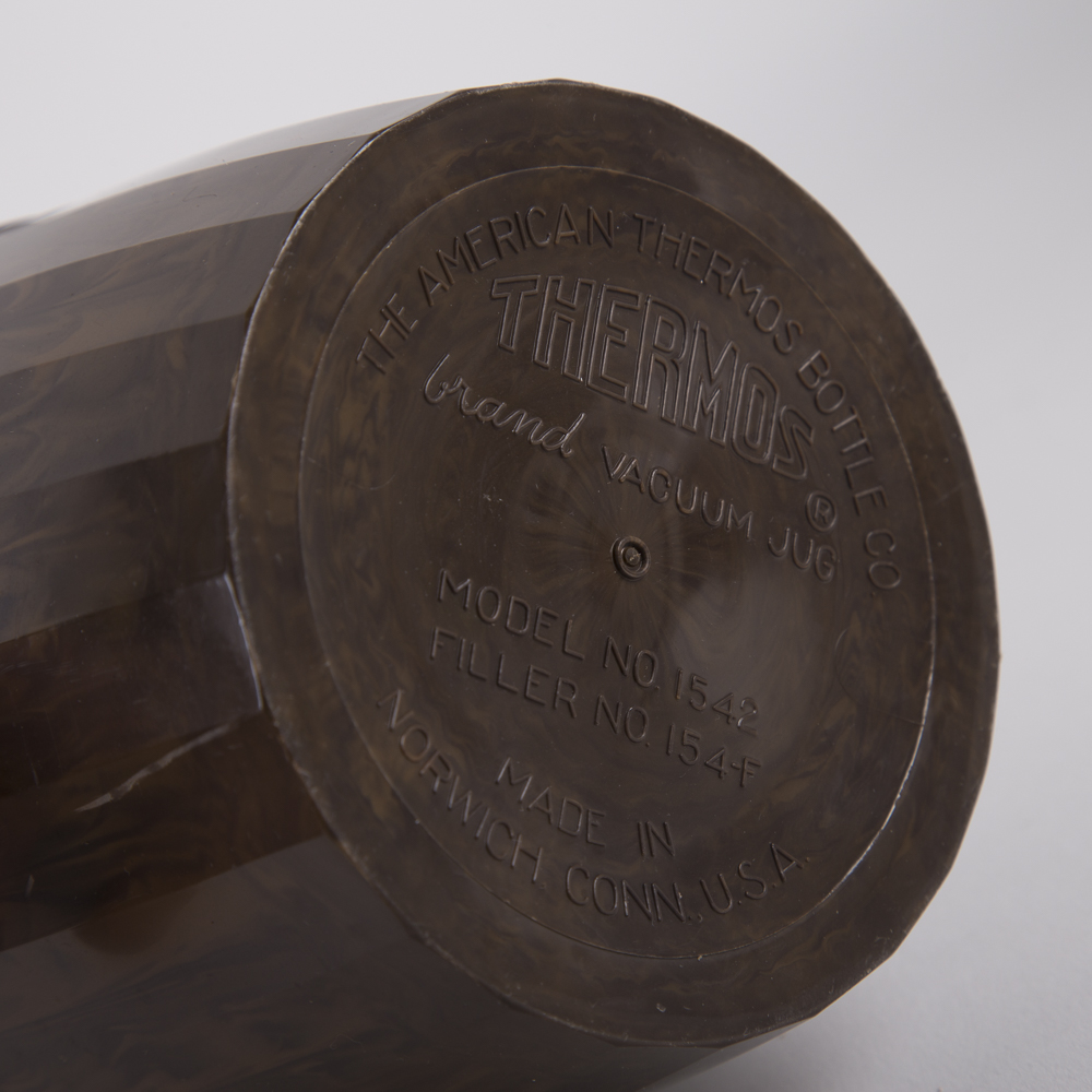 Assorted Pitchers and Trays including Vintage Thermos Vacuum Jug