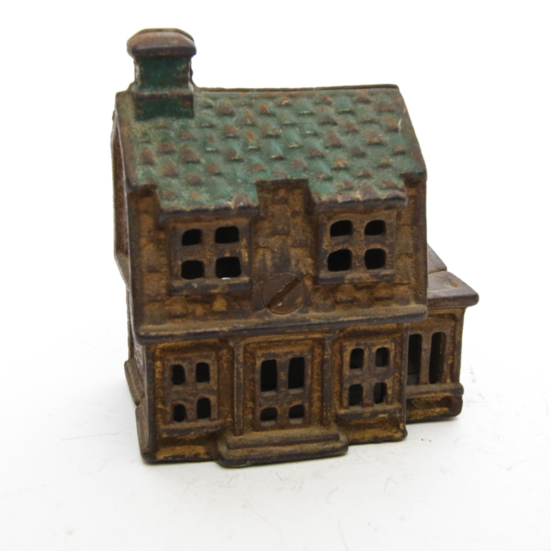 Antique School House Penny Bank